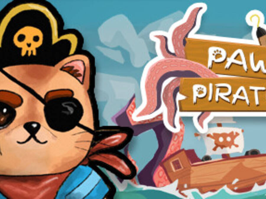 Splash screen of the Paw Pirates video game 