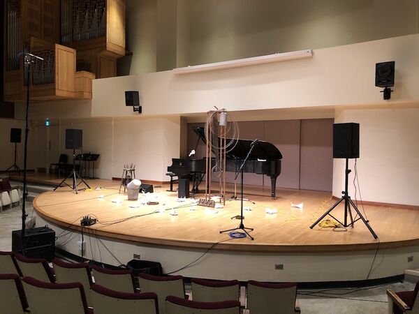 Piano with Sculpture and Loudspeaker