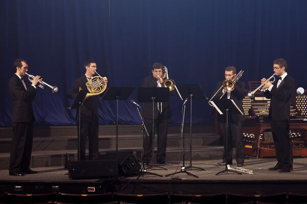 Brass Quintet performing
